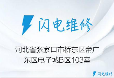 河北省张家口市桥东区帝广东区电子城B区103室