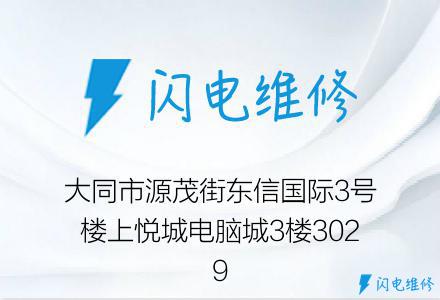 大同市源茂街东信国际3号楼上悦城电脑城3楼3029